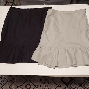 NWOT vintage linen lightweight ruffled skirt bundle